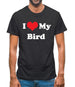 I Love My Bird Mens T-Shirt