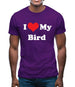 I Love My Bird Mens T-Shirt