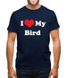 I Love My Bird Mens T-Shirt