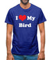 I Love My Bird Mens T-Shirt