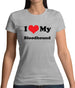 I Love My Blood Hound Womens T-Shirt