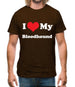 I Love My Blood Hound Mens T-Shirt