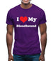 I Love My Blood Hound Mens T-Shirt