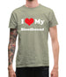 I Love My Blood Hound Mens T-Shirt