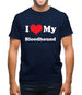 I Love My Blood Hound Mens T-Shirt