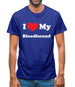 I Love My Blood Hound Mens T-Shirt