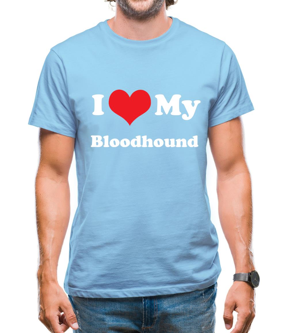 I Love My Blood Hound Mens T-Shirt