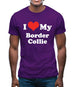 I Love My Border Collie Mens T-Shirt