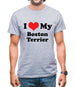 I Love My Boston Terrier Mens T-Shirt