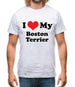 I Love My Boston Terrier Mens T-Shirt