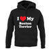 I Love My Boston Terrier unisex hoodie