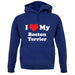 I Love My Boston Terrier unisex hoodie