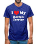 I Love My Boston Terrier Mens T-Shirt