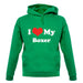 I Love My Boxer unisex hoodie