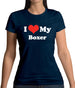 I Love My Boxer Womens T-Shirt