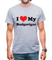 I Love My Budgerigar Mens T-Shirt