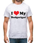 I Love My Budgerigar Mens T-Shirt