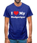 I Love My Budgerigar Mens T-Shirt