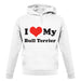 I Love My Bull Terrier unisex hoodie