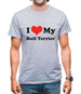 I Love My Bull Terrier Mens T-Shirt