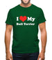 I Love My Bull Terrier Mens T-Shirt