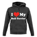 I Love My Bull Terrier unisex hoodie