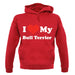 I Love My Bull Terrier unisex hoodie