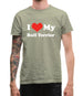 I Love My Bull Terrier Mens T-Shirt