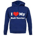 I Love My Bull Terrier unisex hoodie