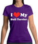 I Love My Bull Terrier Womens T-Shirt