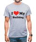 I Love My Bulldog Mens T-Shirt