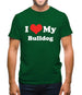 I Love My Bulldog Mens T-Shirt