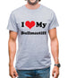 I Love My Bullmastiff Mens T-Shirt