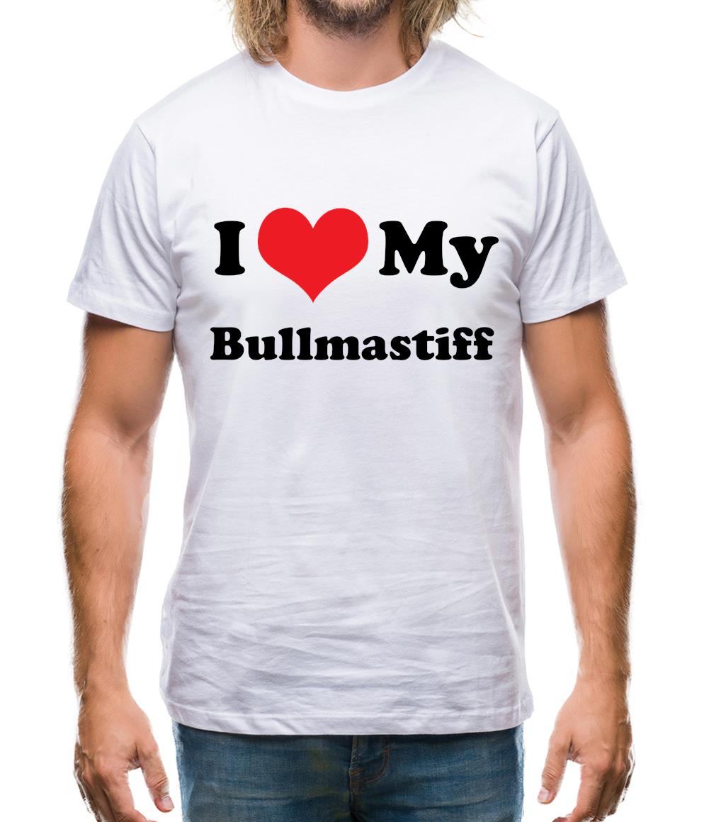 I Love My Bullmastiff Mens T-Shirt