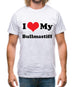 I Love My Bullmastiff Mens T-Shirt