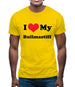 I Love My Bullmastiff Mens T-Shirt