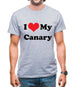 I Love My Canary Mens T-Shirt