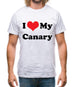 I Love My Canary Mens T-Shirt