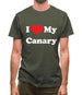 I Love My Canary Mens T-Shirt