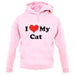 I Love My Cat unisex hoodie