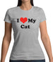 I Love My Cat Womens T-Shirt