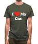 I Love My Cat Mens T-Shirt