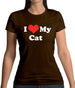 I Love My Cat Womens T-Shirt