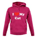 I Love My Cat unisex hoodie