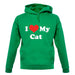 I Love My Cat unisex hoodie