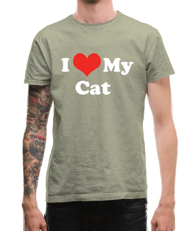 I Love My Cat Mens T-Shirt