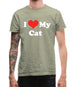 I Love My Cat Mens T-Shirt