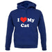 I Love My Cat unisex hoodie