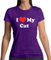 I Love My Cat Womens T-Shirt