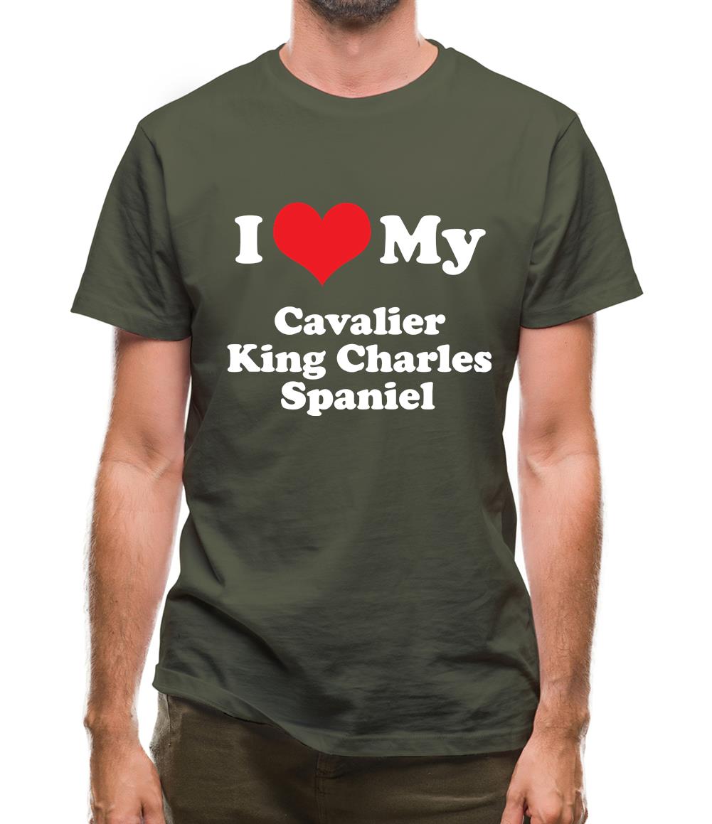 I Love My Cavalier King Charles Spaniel Mens T-Shirt